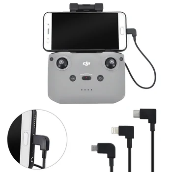 

30CM USB Cable For Mavic Air 2 Type-C Micro-USB Lightning Extend Cable Remote Controller Tablet Data Cable For Drone Accessories