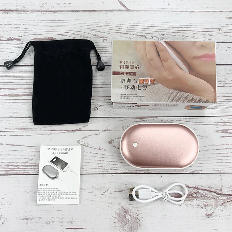 Heater Hand Warmer Portable Mobile Power Supply Macarons Double Heating Aluminum Alloy power bank Mobile Phone Charging Treasure