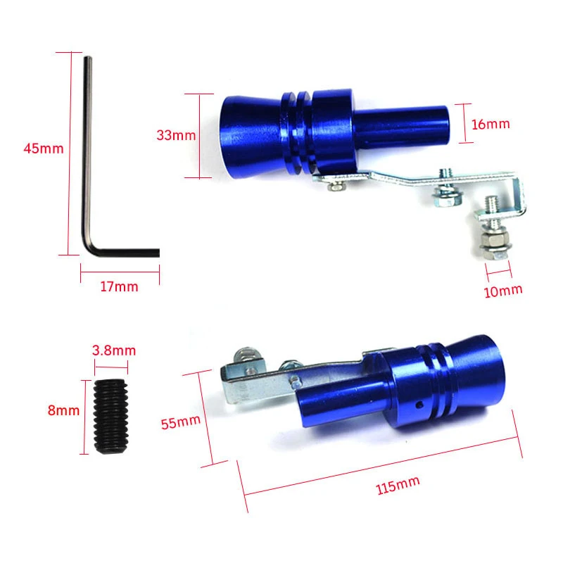 1 шт. Универсальный Автомобильный модифицированный турбинный свисток выхлопная