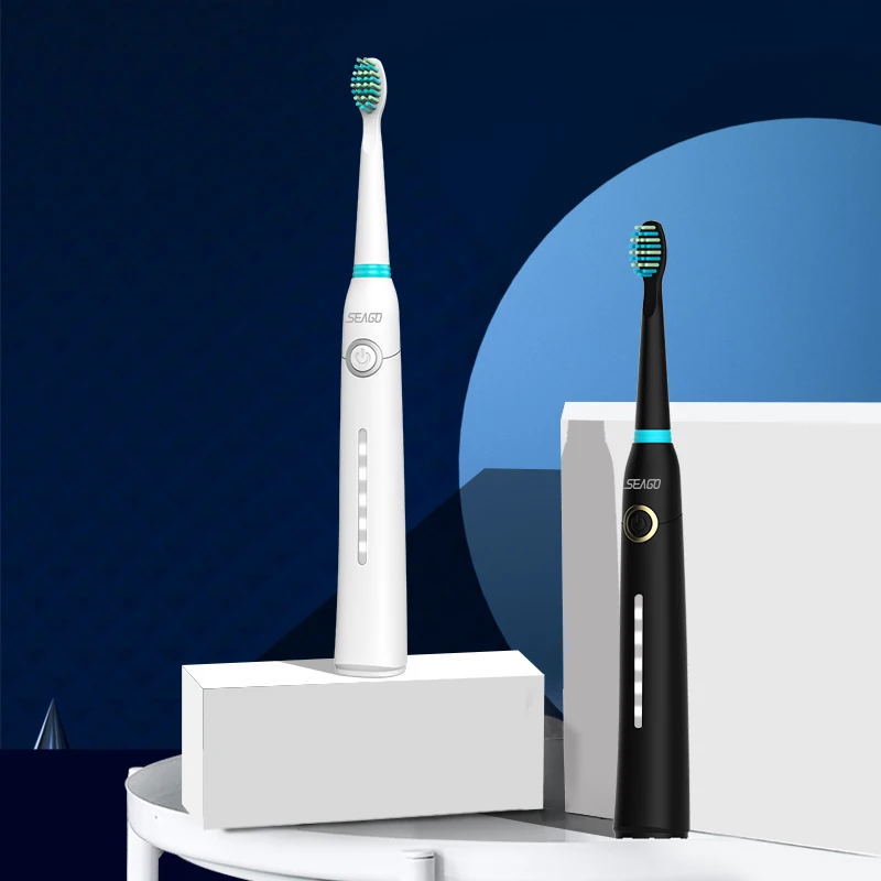 Escova de Dentes Escova com à Prova Seago Sonic Elétrica Adulto Recarregável Atualizado Ultra Sônico Dwaterproof Água Presente Viagem Saudável Sg958 Usb 8 Cheap Escovas de dente elétricas