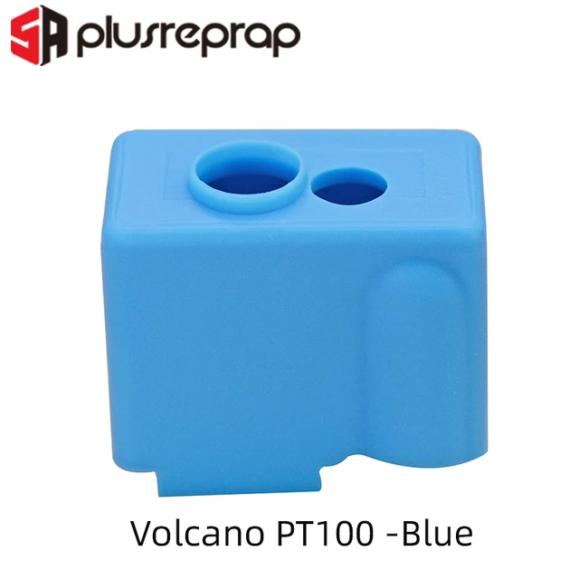 3D Printer Parts Silicone Sock for V6 Volcano MK8/MK9/CR10/CR10S Heated Block Warm Keeping Cover Volcano PT100 -Blue