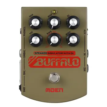 

MO-BA With EQ Electric Guitar Effect Pedal True Bypass Moen Buffalo Speaker Simulater with DI Headphone Ourputs