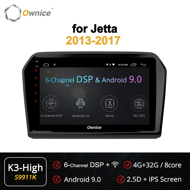 S9911 K3-High Ownice K3 K5 K6 Android 8,1 Octa 8 ядерный автомобильный Радио gps DVD navi для Volkswagen Jetta 2013 360 панорама DSP 4G - Цвет: S9911 K3-High