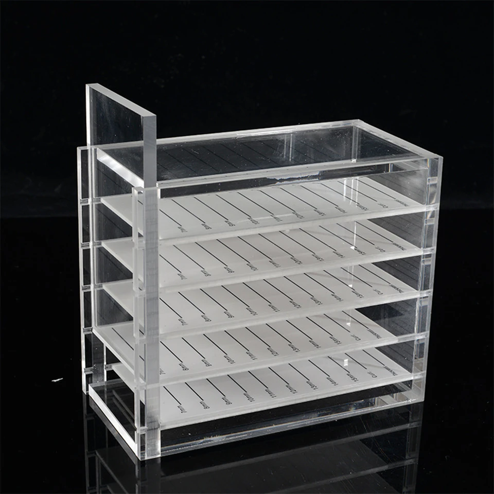 5 Layers Clear Eyelash Storage Box Acrylic Individual False Eyelashes Extension Display Container Makeup Organizer Tools 5 Layers Clear Eyelash Storage Box Acrylic Individual False Eyelashes Extension Display Container Makeup Organizer Tools