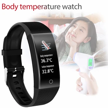 

LIGE Thermometer Smart Watch Men Healthy Heart Rate Blood Pressure Monitor For Android ios Smart Bracelet Pulsera inteligente