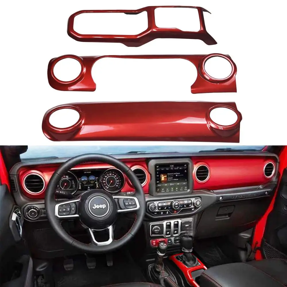 Bolaxin хром Красный ABS внутренняя отделка Крышка для Up Jeep Wrangler JL(красный