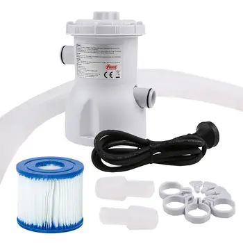 

15W Swing Pool Filter Cartridge Pump Food Grade PVC Easy to Cleaner Filtration Impurities Tools with Tube Fixing Buckle Set