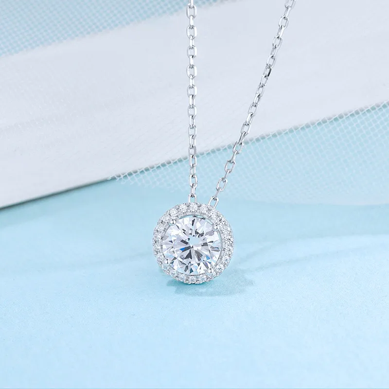 Handmade Diamond Jewelry set Real 925 Sterling Silver Bijou Party Wedding Earrings Necklace For Women Bridal Moissanite Jewelry - 4