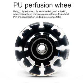 

4pcs Skating Luminous Roller Skate Wheels With BankRoll Bearings For Adults Kids Accessories PU Led Double Row Outdoor Light Up