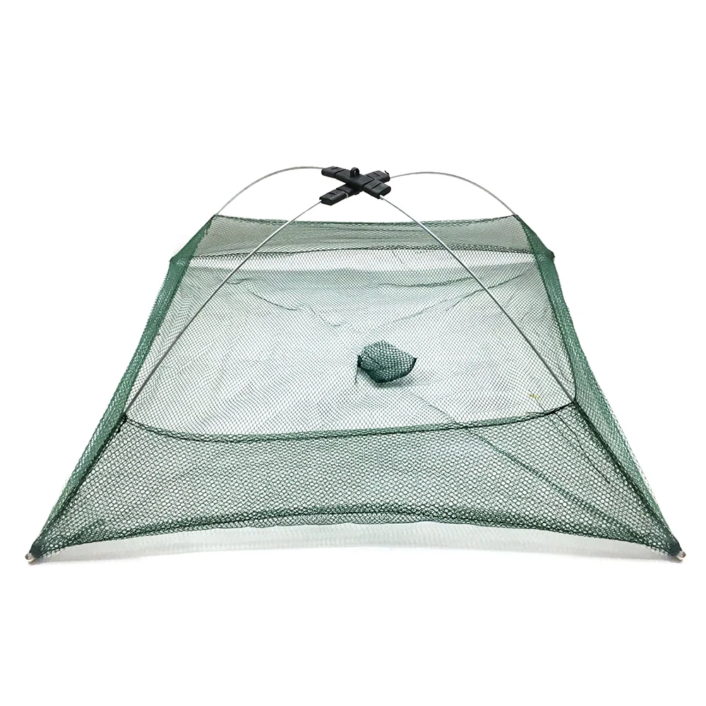 

58*58cm Fishing Foldable Mesh Baits Trap Cast Dip Net Crab Shrimp