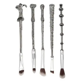 

5Piece/set Makeup Brush Set Metal Makeup Brushes Wizard Wands Magic Eye Shadow Eyeliner Blending Pencil Lip Brush Beauty Tools