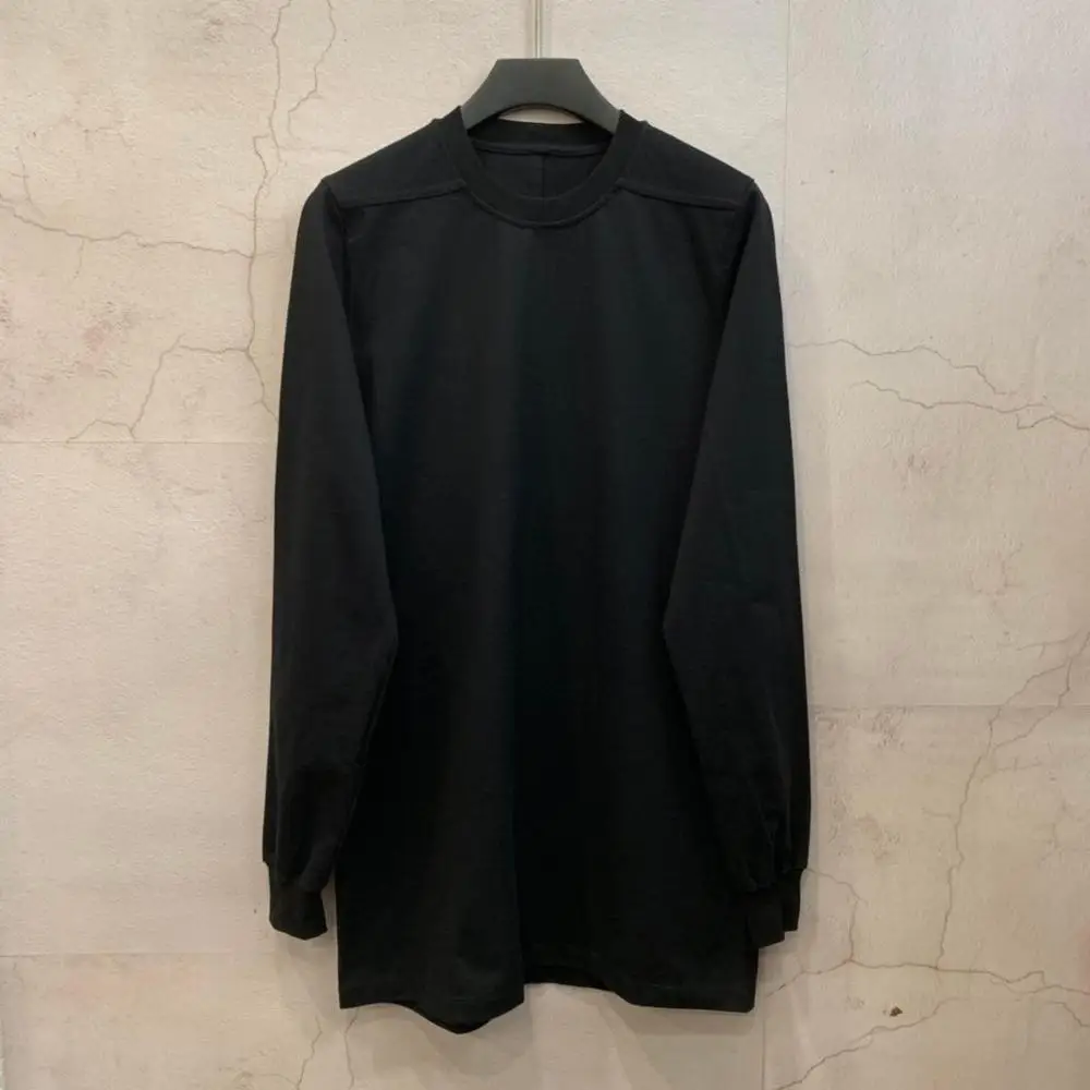 19ss Owen seak, мужские хлопковые Толстовки, Толстовки, готический стиль, большие размеры, Мужская одежда, Осенние однотонные черные толстовки, облегающие толстовки