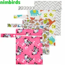 Многоразовые водонепроницаемые Влажные Сумки с принтом, сумки для подгузников с одним карманом, дорожные влажные сухие сумки, Мини Размер 25x20 см, сумка для подгузников