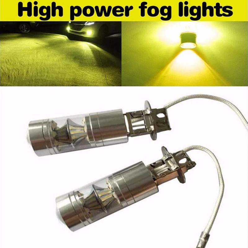 2XH3 100 Вт 2323 SMD СВЕТОДИОДНЫЙ 4300K желтый проектор туман вождения DRL супер яркий светильник