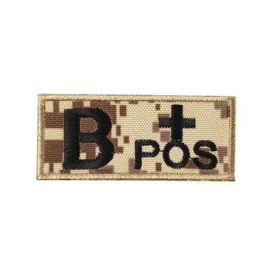 2 Вышитый кровяной значок с надписью A B O AB+ pos-значок для одежды, тактический боевой патч, значок, камуфляжные наклейки с петлей на крючке - Цвет: 2