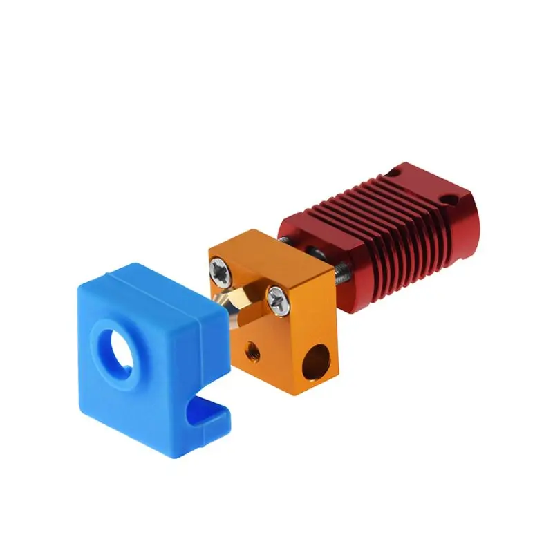 Собранный 1,75 мм Экструдер Hotend комплект алюминиевый тепловой блок для 3D-принтера CR-10 с 0,4 мм насадкой для принтера силиконовый чехол