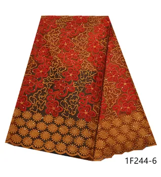 

Latest African Lace Fabric White Tulle Lace High Quality Embroidery Nigerian French Mesh Lace Fabric Material For Dress 1F244