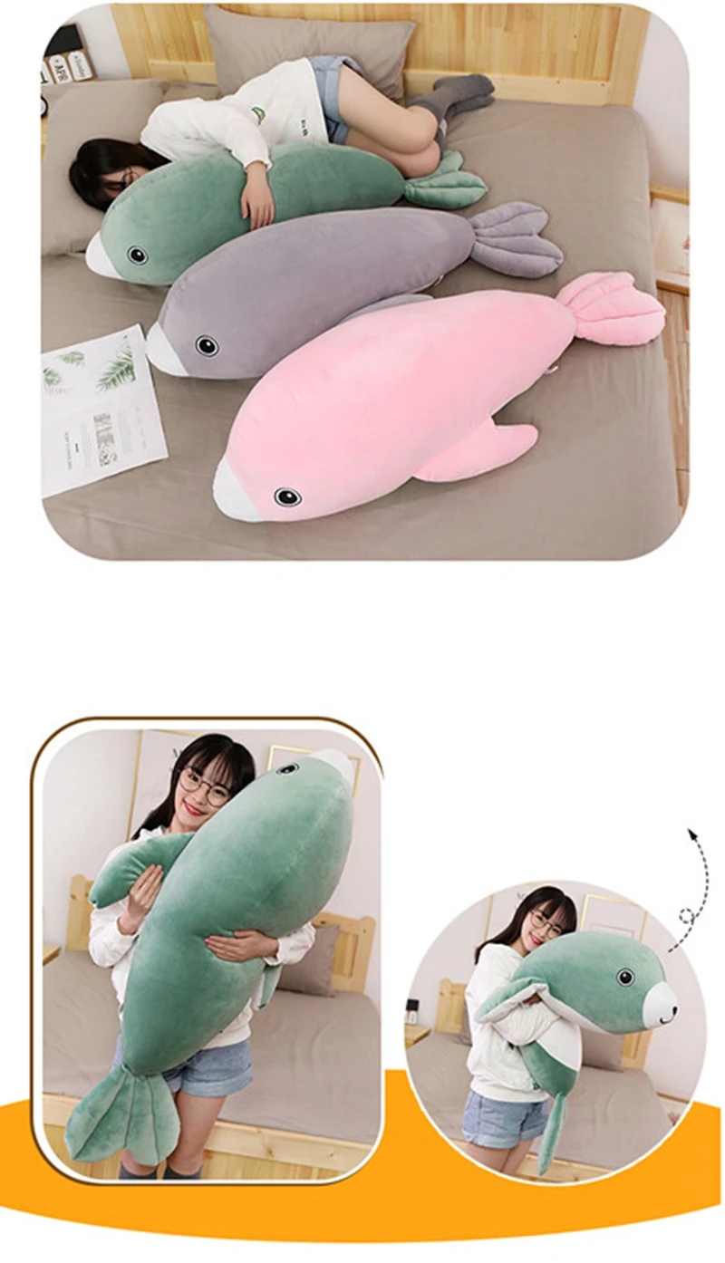 cute cartoon seal doll plush toy giant soft sleeping pillow doll baby bed comforting toy birthday xmas gift 47inch 120cm DY50768(4)