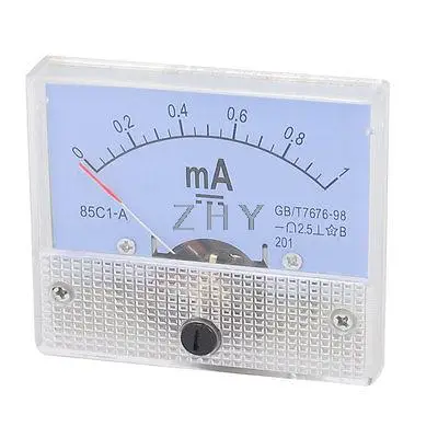 

85C1-A DC 0 to 1mA Class 2.5 Accuracy Panel Analog Ammeter Ampere Meter