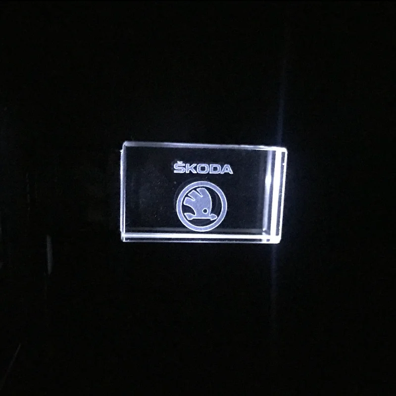 Хрустальный Автомобильный ключ Skoda модный хрустальный USB флэш-накопитель с