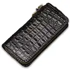 Унисекс кожаный кошелек ручной работы винтажная длинная молния крокодиловая кожа Вертикальная сумочка большой емкости мульти клатч для ка...