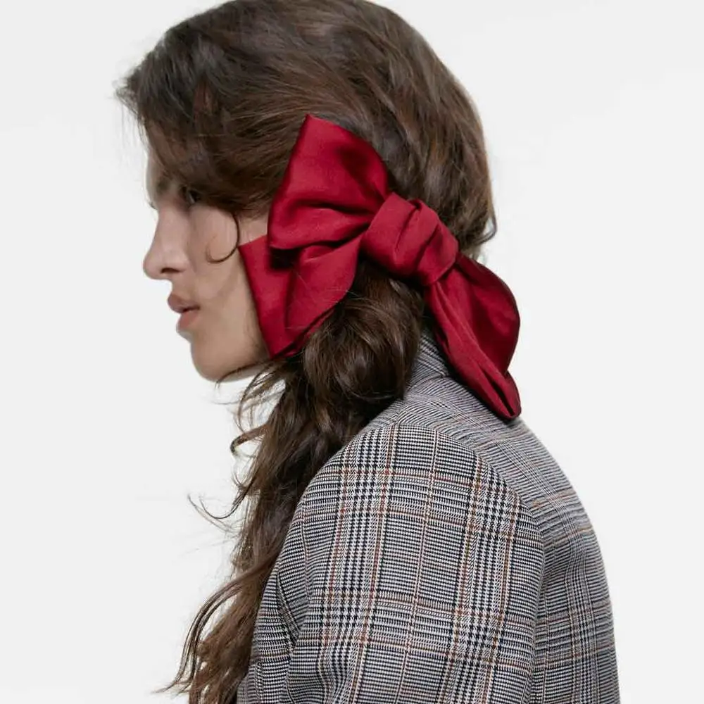 

Best lady ZA Bowknot Hair Pins Girls Party Jewelry Bohemian Ribbon Women Wedding Handmade Statement Hair Accessories Hot Sale
