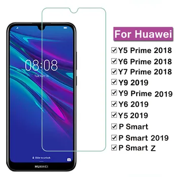 

2Pcs Tempered Glass For Huawei Y5 Y6 Y7 Prime Pro Y9 2019 Glass Screen Protector On For Huawei P Smart Z 2019 y3 Protective Film
