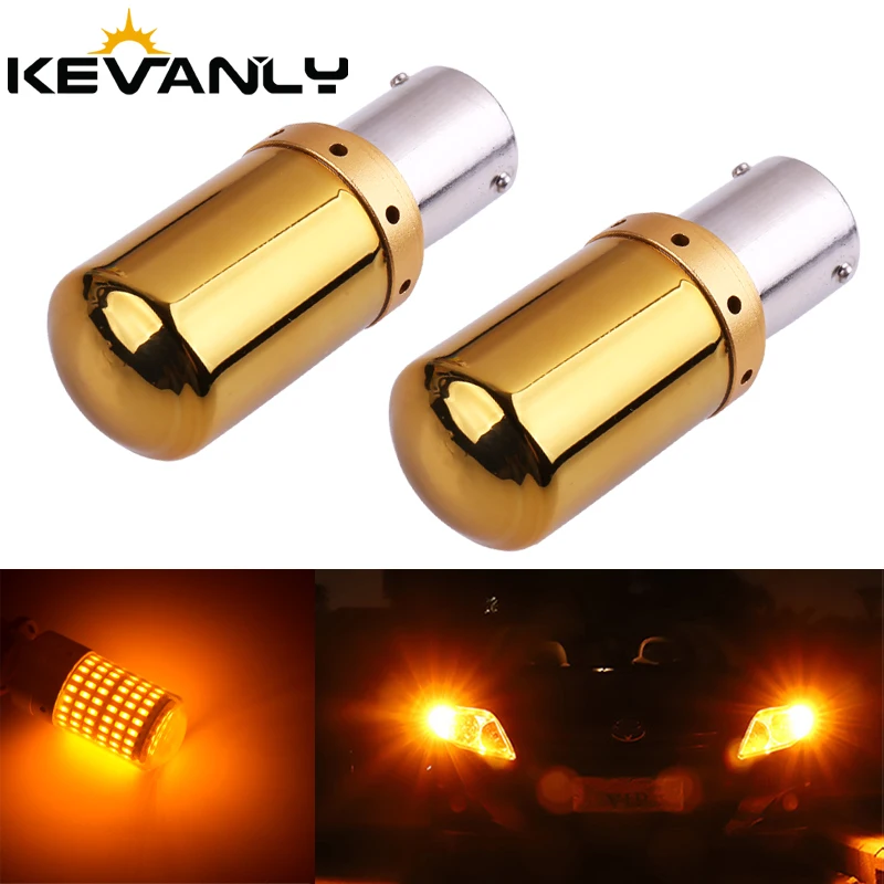 2 шт. CANBUS W21W BAU15S T20 светодиодный P21W PY21W BA15S 7440 1156 3014 144 чипы стоп светильник для