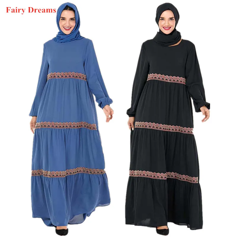 Абайя Черная Женская Дубай Пакистан турецкий Турция Бангладеш Исламская одежда