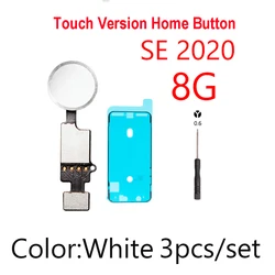 Universal Touch Version Home Button Flex Cable with Back Return Function Solution (For 8 SE2020 White)