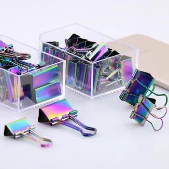 

15/8 pcs rainbow Color coloful Notebook Card School Cute H0152 Metal Paper Clip Bookmark