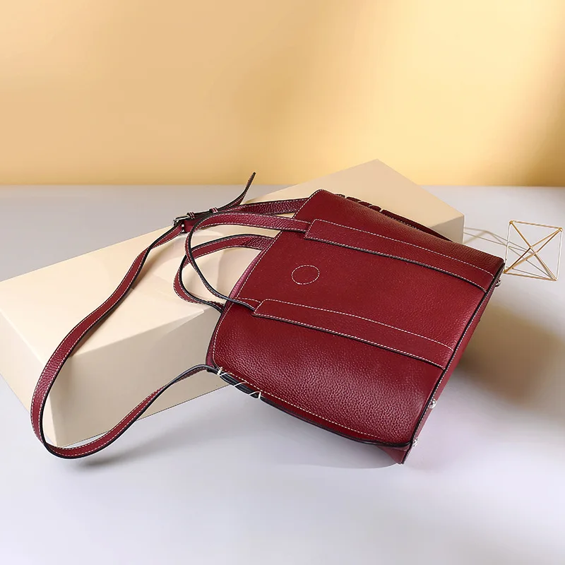 2019 New Style Bag Shoulder Full-grain Leather Business WOMEN'S Bag Large Capacity Shopping Bag a Generation of Fat 2019 New Style Bag Shoulder Full-grain Leather Business WOMEN'S Bag Large Capacity Shopping Bag a Generation of Fat