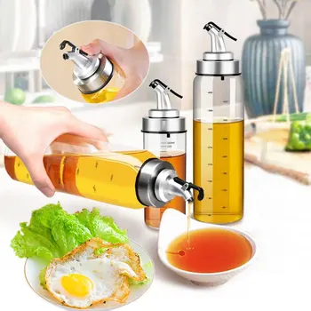 

160/200/300/500ML Oil Dispenser Glass Olive Oil Vinegar Bottle Household Leak-proof Soy Sauce Bottle Oiler Kitchen Accessories