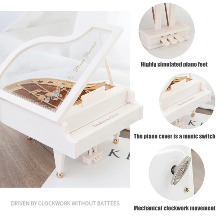 Музыкальная Шкатулка винтажная Мелодия фортепиано форма украшения дома аксессуары украшение для спальни P7Ding