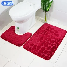 2 шт. нескользящий влагопоглощающий коврик для ванной комнаты коврики водопоглощающие коврики для туалета Набор ковриков для ванной tapis de bain