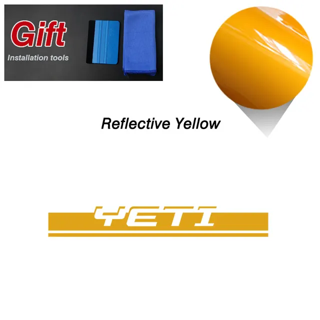 Racing Sport Car Styling Hood Engine Cover Decal Body Graphics Vinyl Side Stripes Skirt Sticker for Skoda Yeti Tuning Accessorie Hood-Yellow