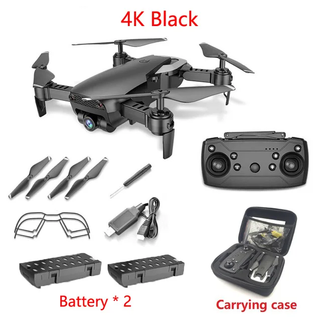 4K Black 2B CB LAUMOX M69G FPV RC Дрон 4K камера оптический поток селфи Дрон складной Wifi Квадрокоптер вертолет - Цвет: 4K Black 2B CB