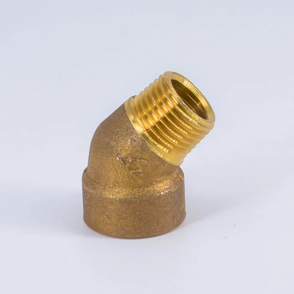 1/2" Bspp Female To Male Brass 45 Degree Elbow Pipe Fitting Coupler