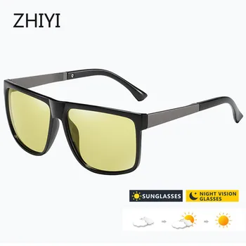 

ZHIYI brand Aluminum Magnesium Night Vision goggles Vintage Polarized men's glasses Photochromic driving Sunglasses women UV400
