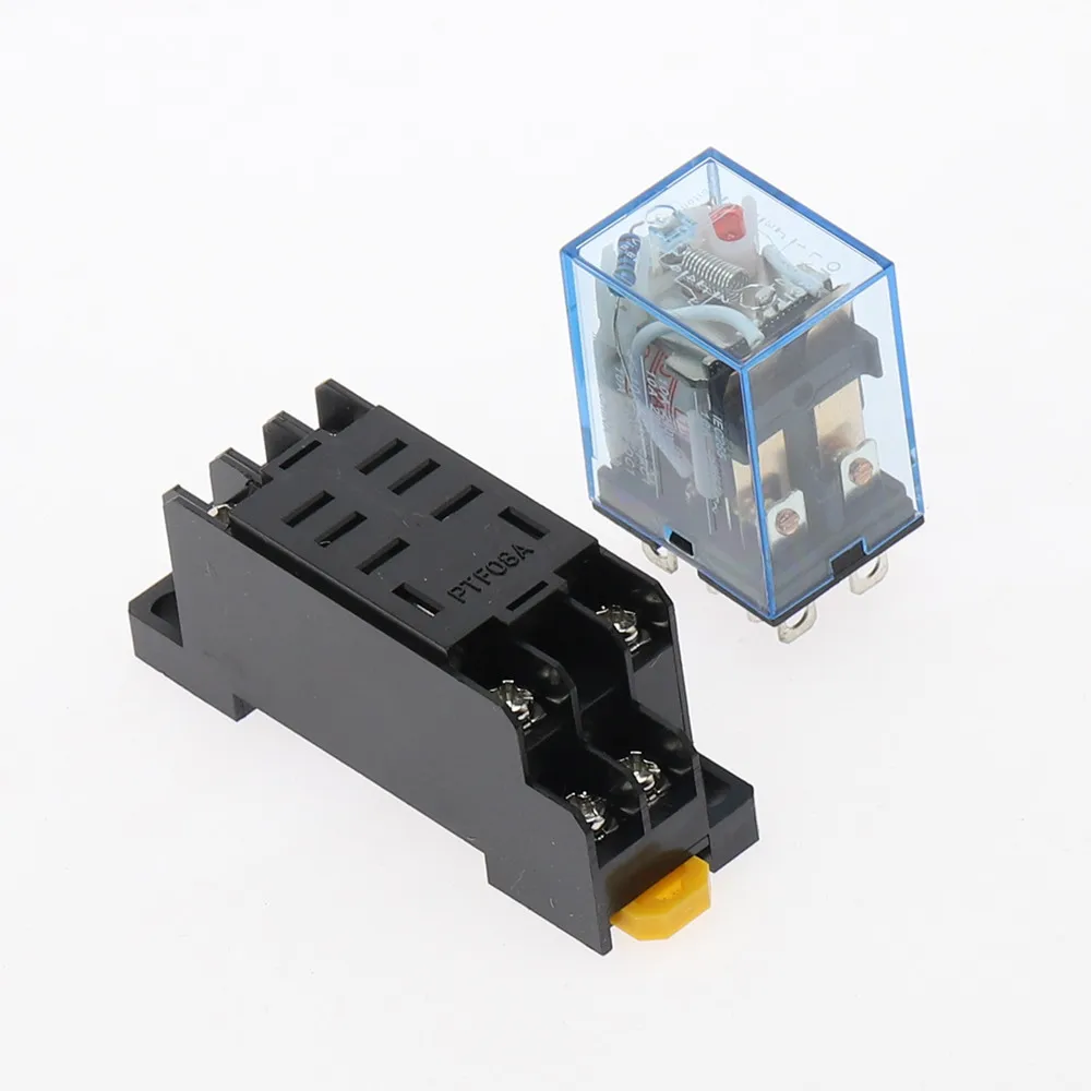 Реле мощности катушки DPDT LY2NJ HH62P 220 В переменного тока 10 А 8 контактов|coil power relay|power
