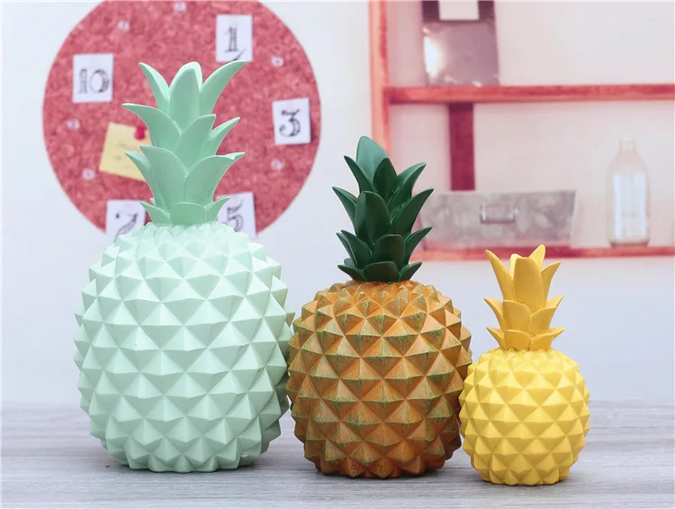 Creative Jelly Color Pineapple Decoration Zakka Home Decoration Resin Gift Coin Bank Savings Bank Fruit Furnishings