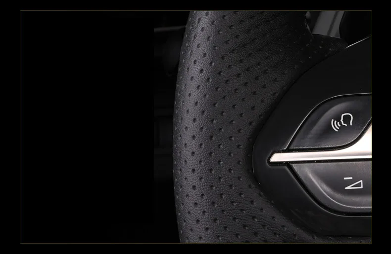 Lsrtw2017 натуральная кожа автомобиля рулевое колесо Крышка для peugeot 5008 3008 508 интерьерные аксессуары