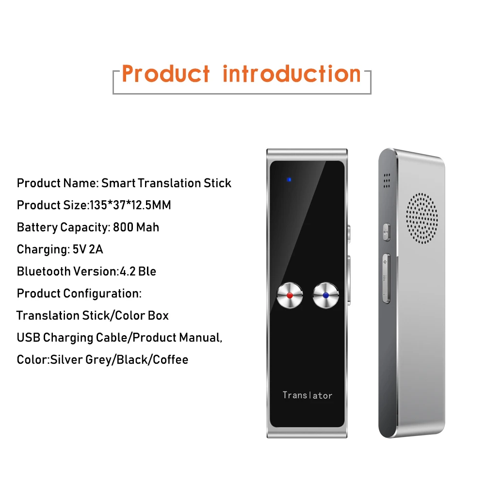 T8 Upgrade Smart Voice Translator Real Time Multi-Language Speech Interactive Translator 3 In 1 Voice Text Bluetooth Translator