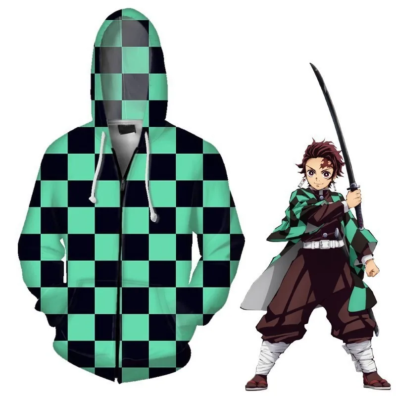 

Day of The Ghost Blade Sweatshirts 3D Print Hooded Zip Casual Cardigan Japanese Anime Cosplay Hoodies Halloween Costumes