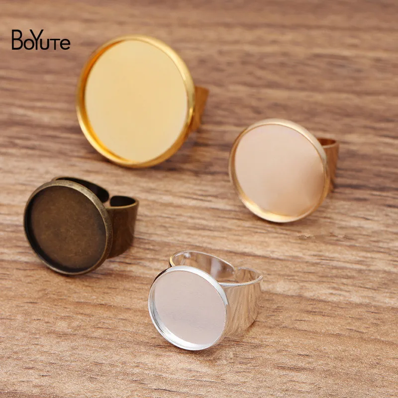 BoYuTe (20 шт./лот) 16 18 20 25MM кабошон основание кольца Diy иных металлических