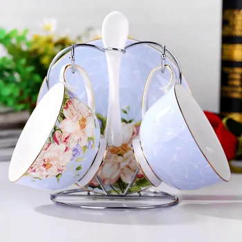 

Espresso Ceramic Tea Coffee Cup Modern Funny Bone China Coffee Cup and Saucer Set Nordic Tazas Ceramica Home Drinkware AB50BD
