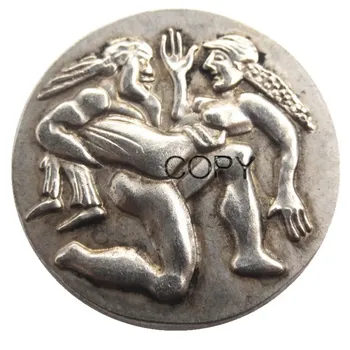 

G(27) Greek Silver Coin, THRACE AR STATER Silver Plated Copy Coin