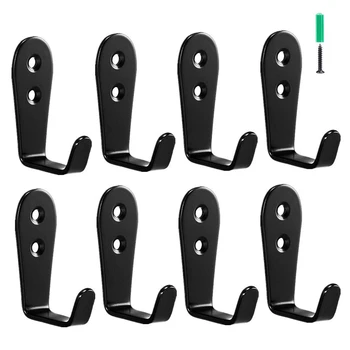 

Rustic Wall Hooks 8 Pieces Retro Hooks Robes Hooks Wall Mounted Double Lid Hooks for Access To the Bathroom Bedroom Kitchen Gara