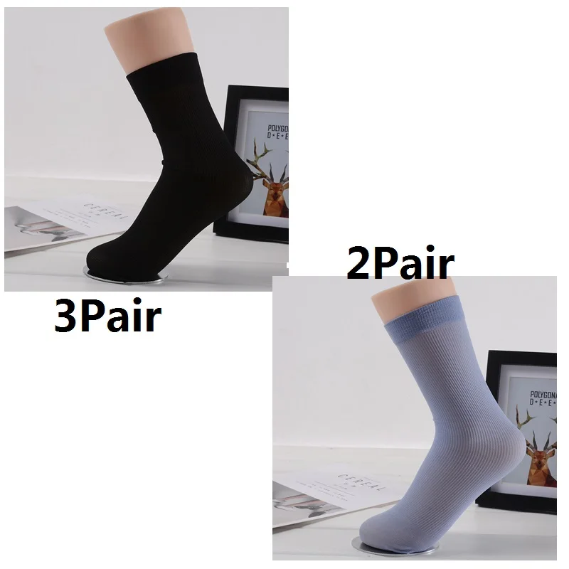 1/5/10 пар в комплекте; Для мужчин носки Ультра-тонкие дышащие Бизнес мужские носки для мальчиков носки длиной по щиколотку черный, белый цвет серый, на прочном Цвет Meias - Цвет: 3Pairs