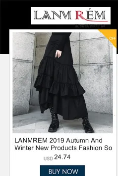 LANMREM,, Женская клетчатая юбка, зимняя, новая, Корейская версия, дикая прострочка, длинный абзац, выше колена, трапециевидная юбка PC250